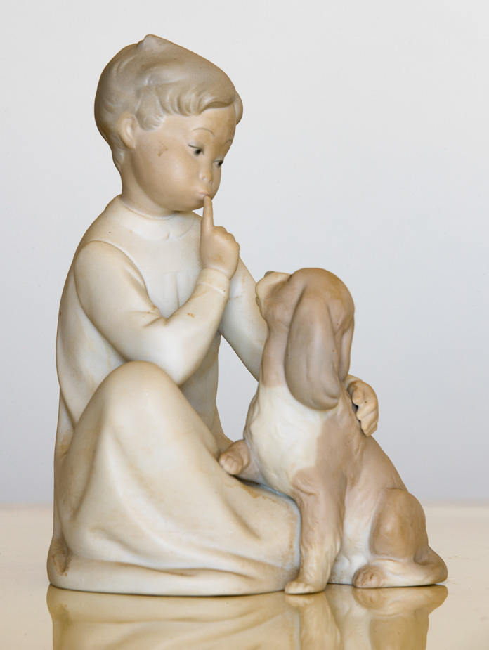 lladro man with dog